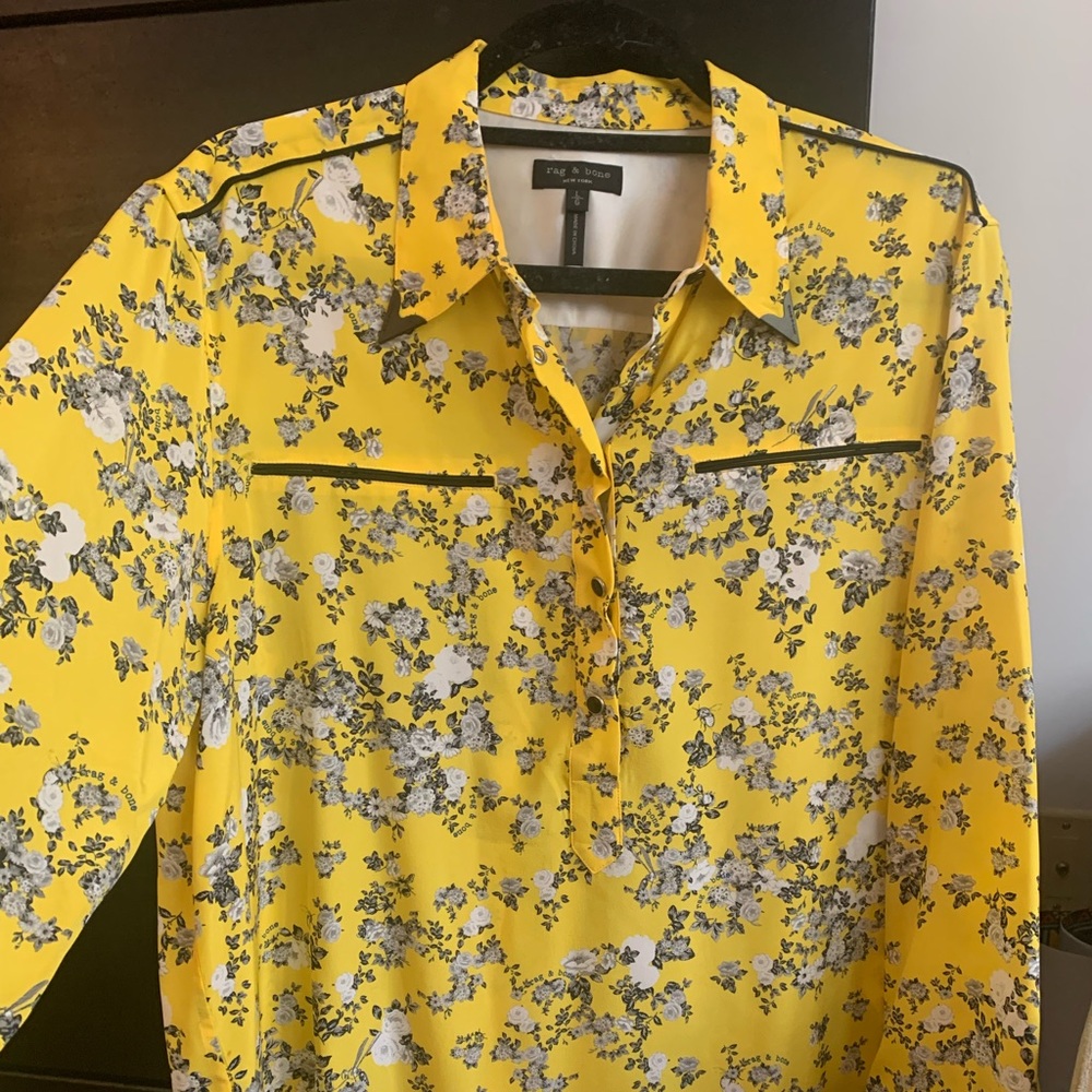 Rag & Bone Silk Floral Blouse